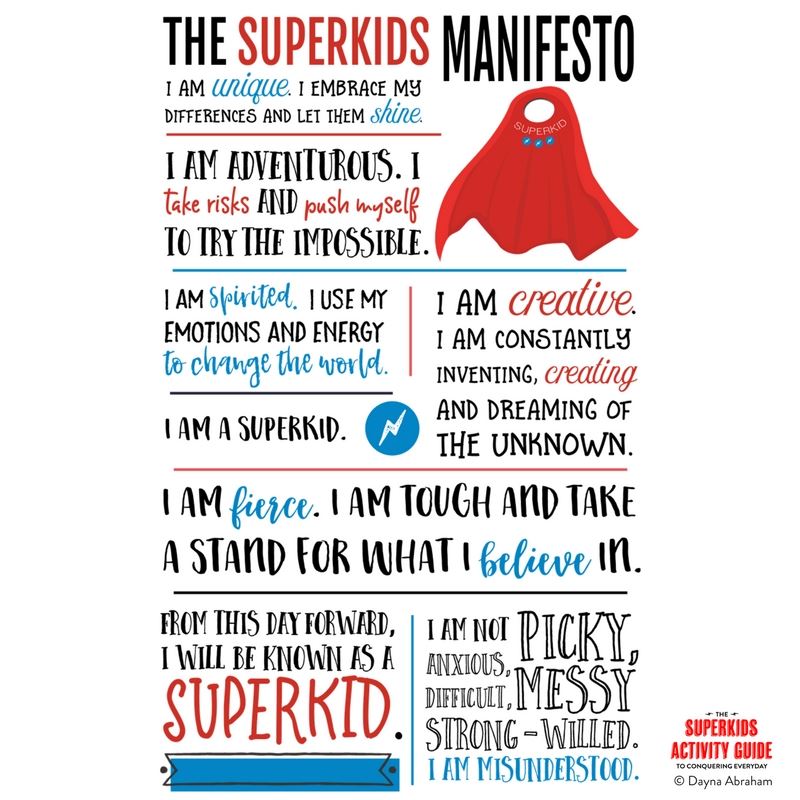 motivational image of a super kid